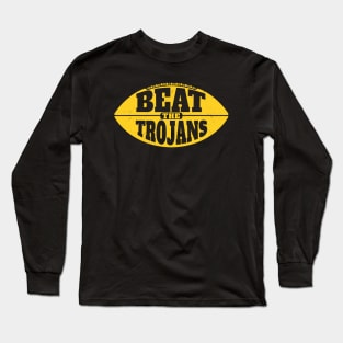 Beat the Trojans // Vintage Football Grunge Gameday Long Sleeve T-Shirt